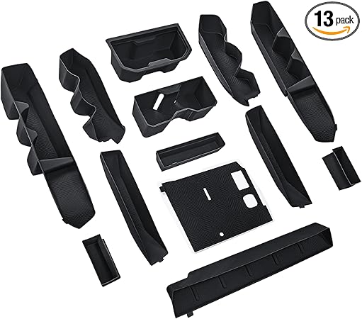 Interior Silicone Liner Insert Custom Fit for Tacoma 2024-2026, Silicone Organizer Tray for Tacoma Gen 4th Double Cab only - Fully Covered - for Tacoma Accessories
