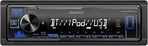 KENWOOD KMM-BT270U Bluetooth Digital Media Car Stereo Receiver with USB Port – AM/FM Radio, MP3 Player, High Contrast LCD, Detachable Face Plate, Single DIN, 13-Band EQ