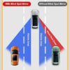 LivTee Blind Spot Mirror, 2" Round HD Glass Frameless Convex Rear View Mirrors Exterior Accessories with Wide Angle Adjustable Stick for Car SUV and Trucks, Pack of 2