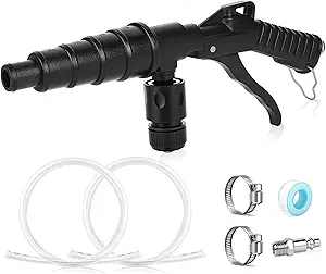 61YW-2pMYUL._AC_SY300_SX300_QL70_FMwebp_ Coolant Flush Gun, heater core flush kit with Lever Action Air,Includes 2 PCS 4" Garden Hoses, with Multi-Size Nozzles for 19-40mm Hoses, for Automotive Coolant System Flush,Heater Core Cleaning
