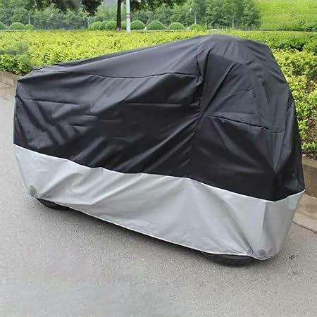 Motorcycle Covers, Outdoor Waterproof Motorbike Covers with Lock-Holes & Storage Bag, Fits up to 96.5" Motorcycles