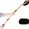 Eyliden Car Wash Brush Mop, Long Handle, 2 Scratch-Free Microfiber Heads, Car Detailing Care Kit for Car RV Truck (Yellow & Black)