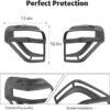 JWWY Tail Light Cover for Toyota 4Runner 2014–2023, Rear Light Lamp Protective Guard Trim Exterior Accessories,2pcs Black