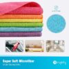 Orighty Microfiber Cleaning Cloth Pack of 12, Microfiber Towels for Cars, Highly Absorbent Car Cleaning Supplies, Lint Free Cloths Clean Rags for Car Care, House, Kitchen, 12x12 inch