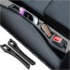 2PCS Car Seat Gap Filler Organizer with Phone Holder,[Upgrade Version] Car Seat Gap Organizer for Prevent Falling,Essential Car Accessories Car Side Seat Gap Filler (Black)
