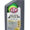 STP Premium Small Engine 4 Cycle Oil Formula, SAE10W-30 Small Engine Oil Engine Care Formula Reduces Wear for Lawnmower, Push Mower, Tractor, 32 Oz, STP