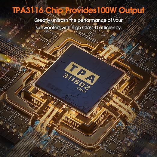 Nobsound Mini Mono Subwoofer Amplifier: 100W HiFi Amp with TPA3116 & Low-Pass Filter for Home Theater, Bass Shaker, Gaming, Subwoofer, Speaker​ (NS-21G)