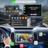 Jemluse Wireless CarPlay Adapter for Apple iPhone - Multi-User Seamless Connection for Convert Wired to Wireless Car Play Adapter - No Latency from iOS 10+ to Screen w/USB C (Gray)