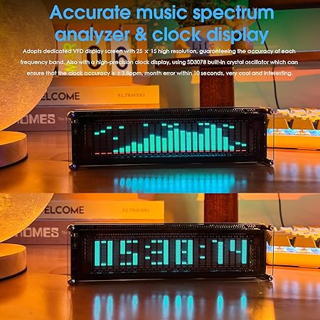 81VJd5lbEAL._AC_SY450_ Nobsound AK2515 Pro Audio Spectrum Analyzer with VFD Display, MIC Input & Advanced AGC - Precise Sound Level Meter for Musicians and Audio Enthusiasts