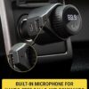 Scosche BTFM9 FM Bluetooth Transmitter Car, Dual 12W USB-C and USB-A Charging Ports, Fast Type C Car Charger, Wireless Radio Bluetooth Adapter, Hands-Free Kit for Calls, Siri and Google Assistant