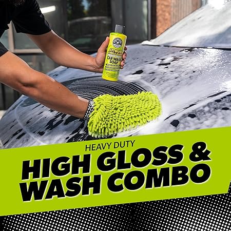 Chemical Guys Car Cleaning Kit - With Car Wash Soap, Wheel Cleaner, Total Interior, Car Wash Mitt - Interior and Exterior Wash Kit With Vehicle Cleaning and Detailing Accessories - 7 Item Kit