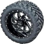 81r47VbF4BL._AC_SY450_ 12 Inch Glossy Black Phantom Golf Cart Wheels & Tires Set of 4, 20x10-12 All Terrain Tires/Street Use, DOT Certified Golf Cart Wheels Compatible with EZGO, Club Car, YMH